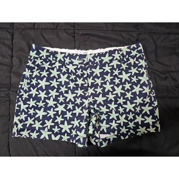 crown & ivy Pants - Crown & Ivy Navy Starfish Print Shorts Size 8 Preppy Coastalcore